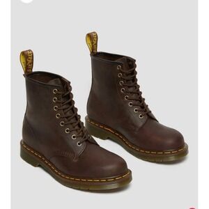 Dr. Martens 1460 Crazy Horse Leather Lace Up Dark Brown Boots